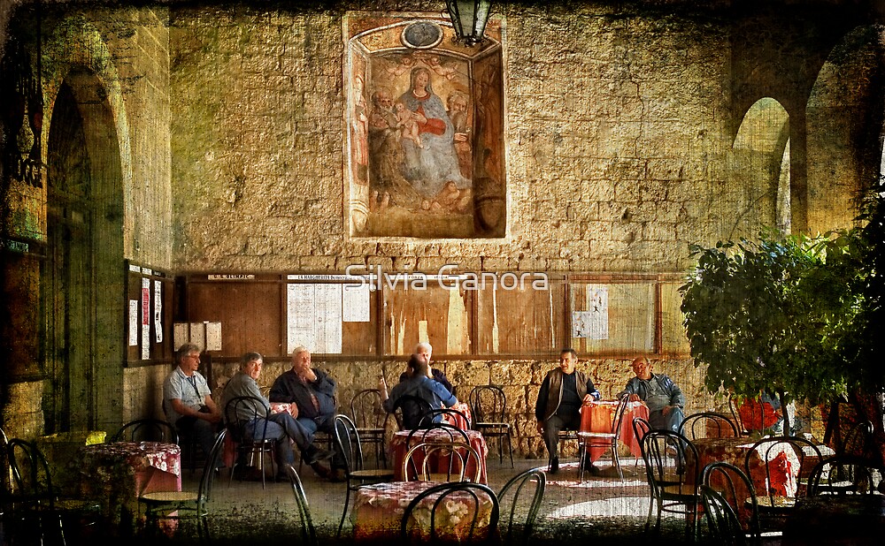 "Italian conversation at the café" by Silvia Ganora