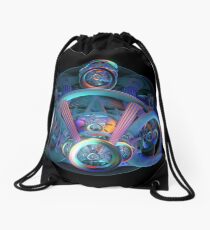 Alien Time Machine Drawstring Bag