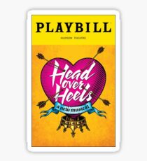 head over heels playbill Sticker