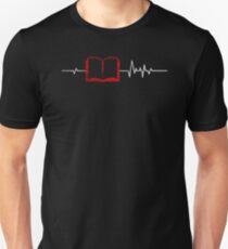 Buchliebhaberherzschlag Lesebuch-Leserhemd Unisex T-Shirt