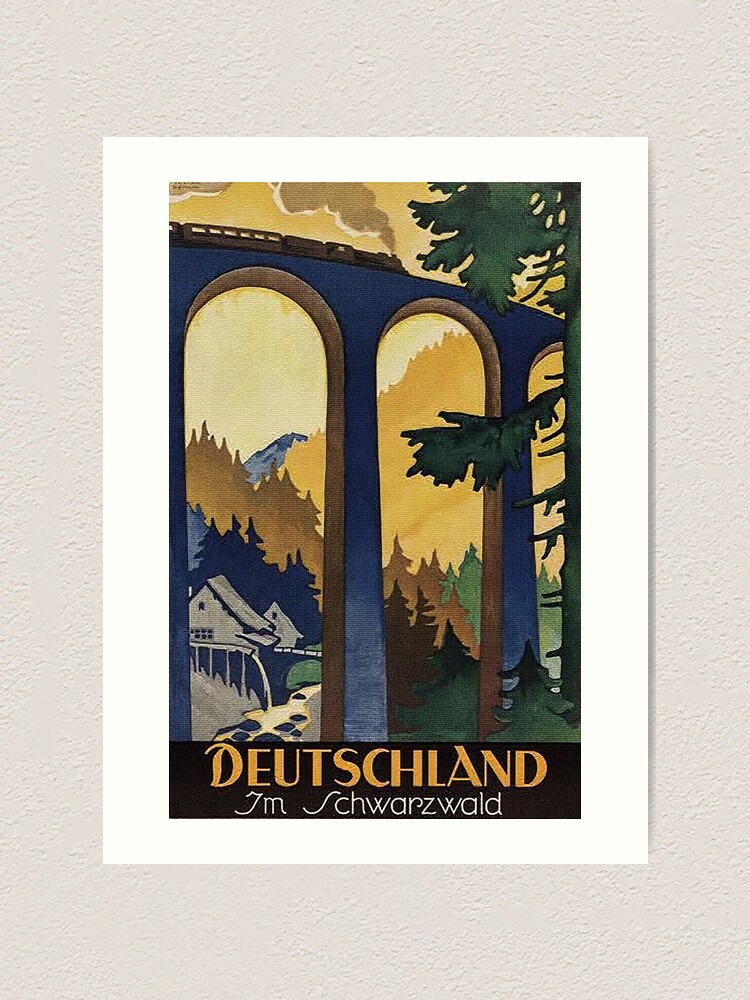 Alternate view of Black Forest vintage travel advertisement Art Print