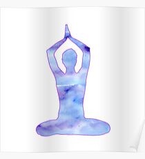 yoga meditation vector Poster