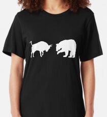 Bull vs. Bear Stock Market Stock Investing Shirt Slim Fit T-Shirt