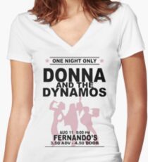 Donna and the Dynamos Women's Fitted V-Neck T-Shirt