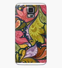 Blumengekritzel - Iphone u. Samsung-Galaxie-Kästen Hülle & Klebefolie für Samsung Galaxy