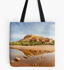 Panorama of famous Ait Benhaddou, Morocco Tote Bag