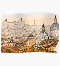 Rome Cityscape Poster