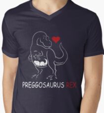 Pregosaurus Preggosaurus Cute Funny Pregnancy Maternity Men's V-Neck T-Shirt