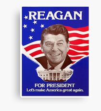 Reagan Bush '84 Retro Logo Rot Weiß Blau Wahl Ronald George 1984 84 Leinwanddruck