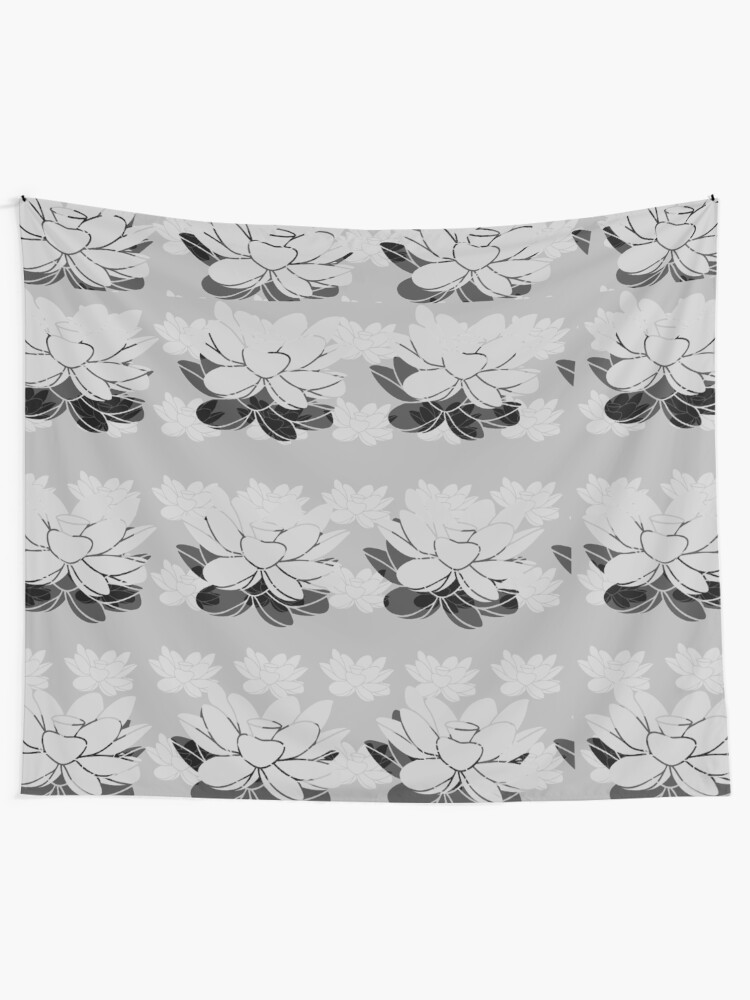 Alternate view of Lily gray value Tapestry
