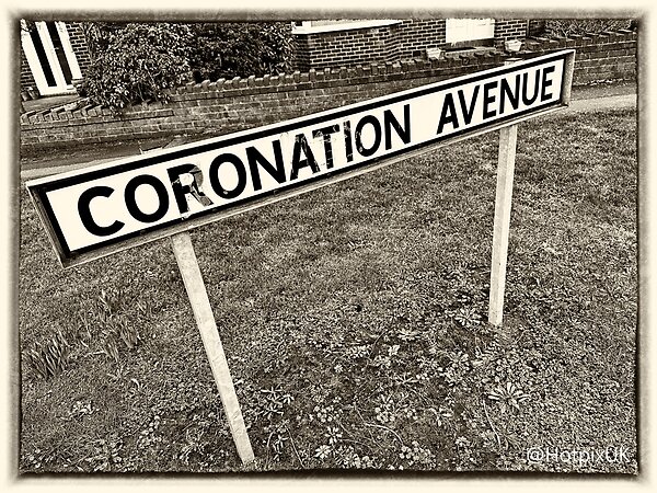 Coronation Avenue Sign , Grappenhall, Warrington, Cheshire, WA4 2QW