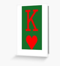 King of hearts Greeting Card