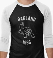 Camiseta ¾ bicolor para hombre OAKLAND 1966 - PARTIDO PANTHER NEGRO