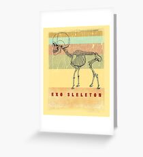 Haunting Strange Skeletal Remains for Halloween or other Weirdness Greeting Card