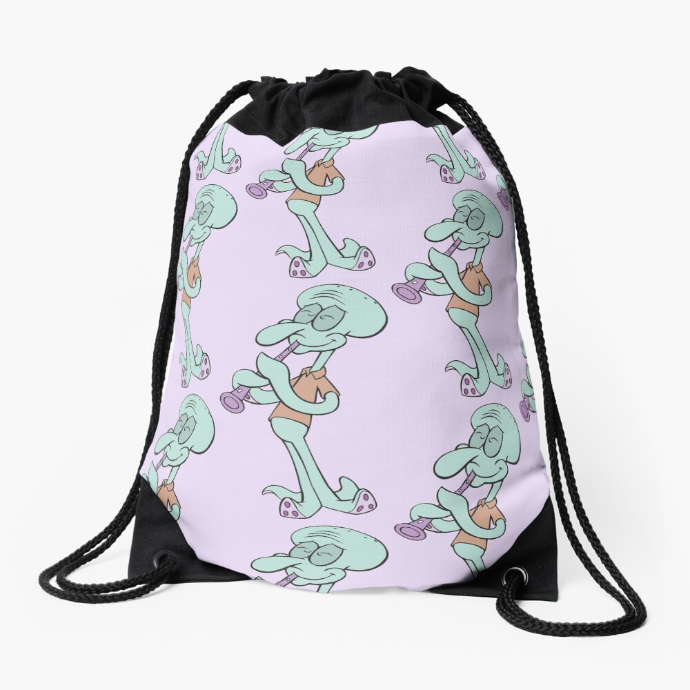 Squidward Drawstring Bag