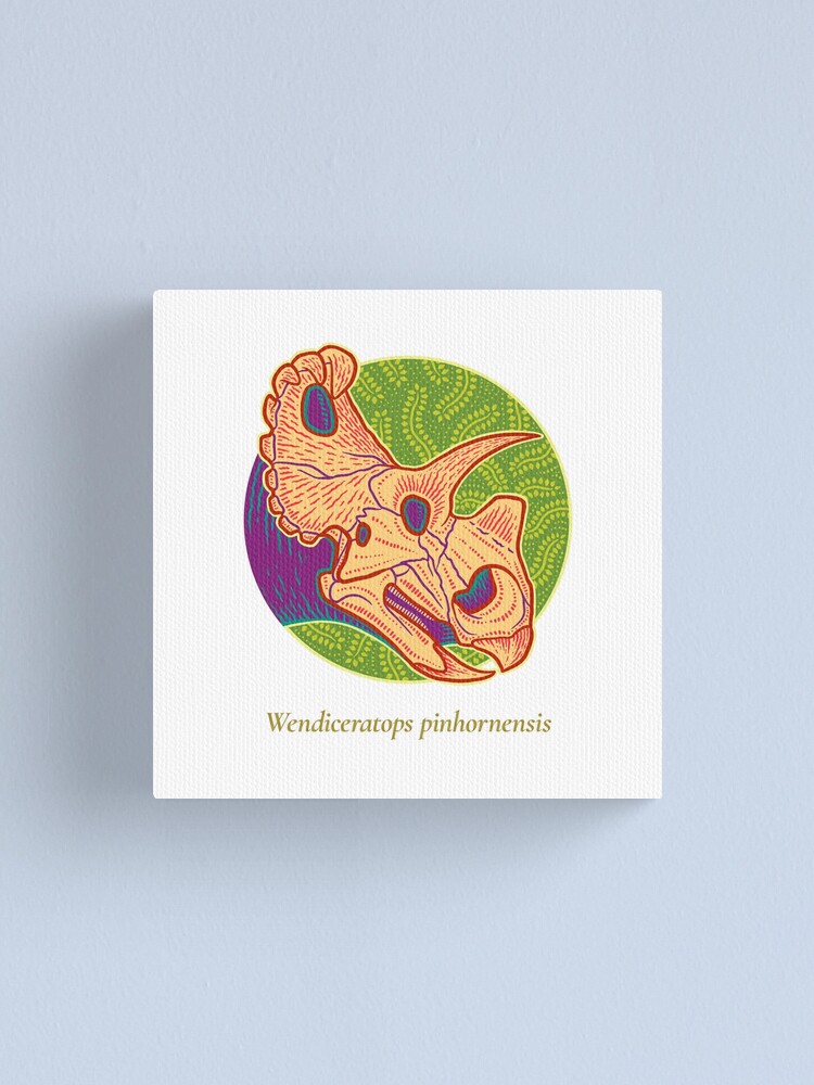 Alternate view of The Circles of Life: Wendiceratops pinhornensis Canvas Print