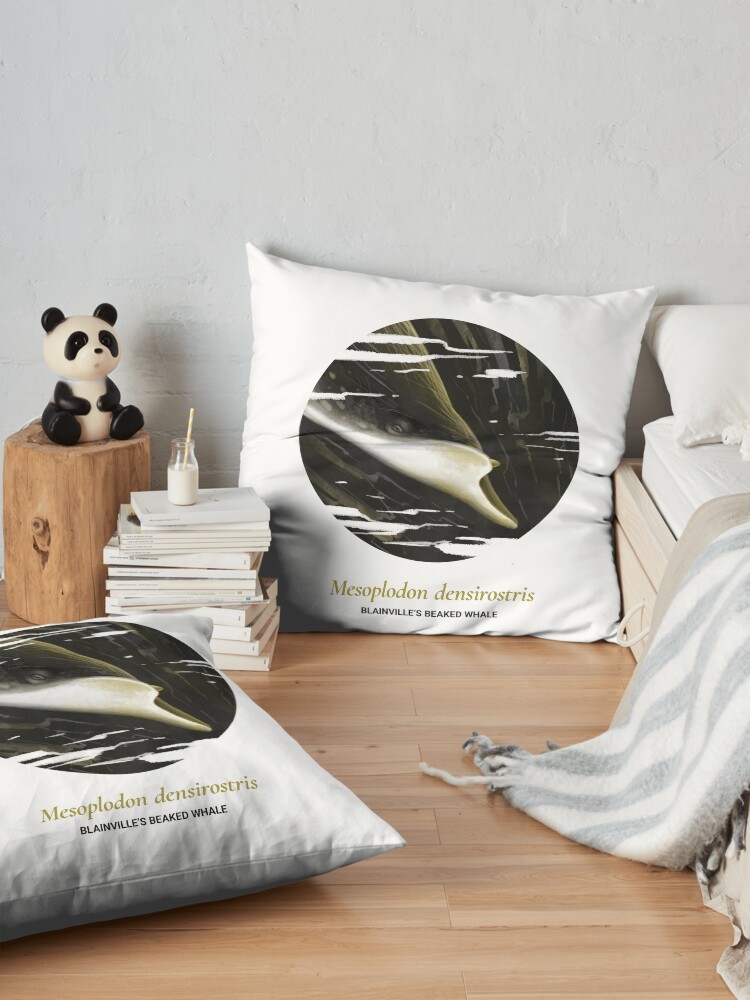 Alternate view of The Circles of Life: Blainville's Beaked Whale Floor Pillow