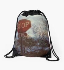 Flood Warning Drawstring Bag