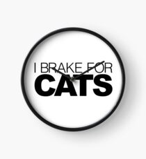 I brake for Cats Clock