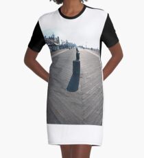 Coney Island Beach and Boardwalk, New York City, #ConeyIslandBeach, #Boardwalk, #NewYorkCity Graphic T-Shirt Dress