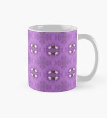 elegant curling fern, old fashioned rose pattern on purple Classic Mug
