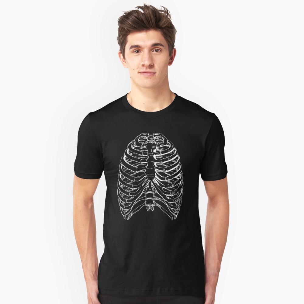 Skeleton Rib Cage Slim Fit T-Shirt