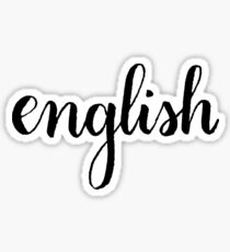 English Calligraphy Sticker