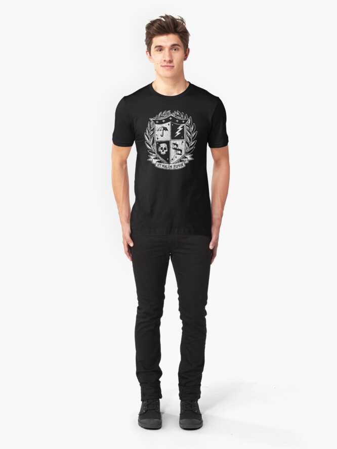 Alternate view of Umbrella Academy Crest Slim Fit T-Shirt