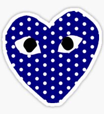 Polka dot CDG Heart Sticker