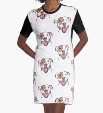 Happy Go Lucky Pit Graphic T-Shirt Dress