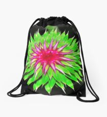 Purple Thistle Flower Drawstring Bag