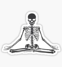 Meditating Skeleton Sticker