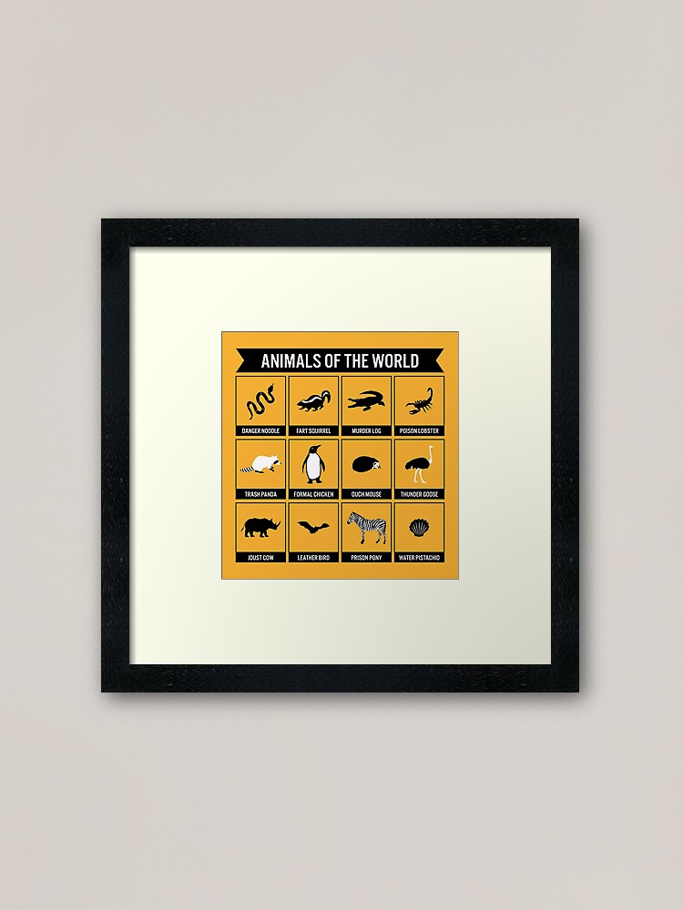 Alternate view of Animals of the World Framed Art Print