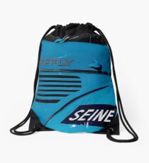 Camion bleu Drawstring Bag