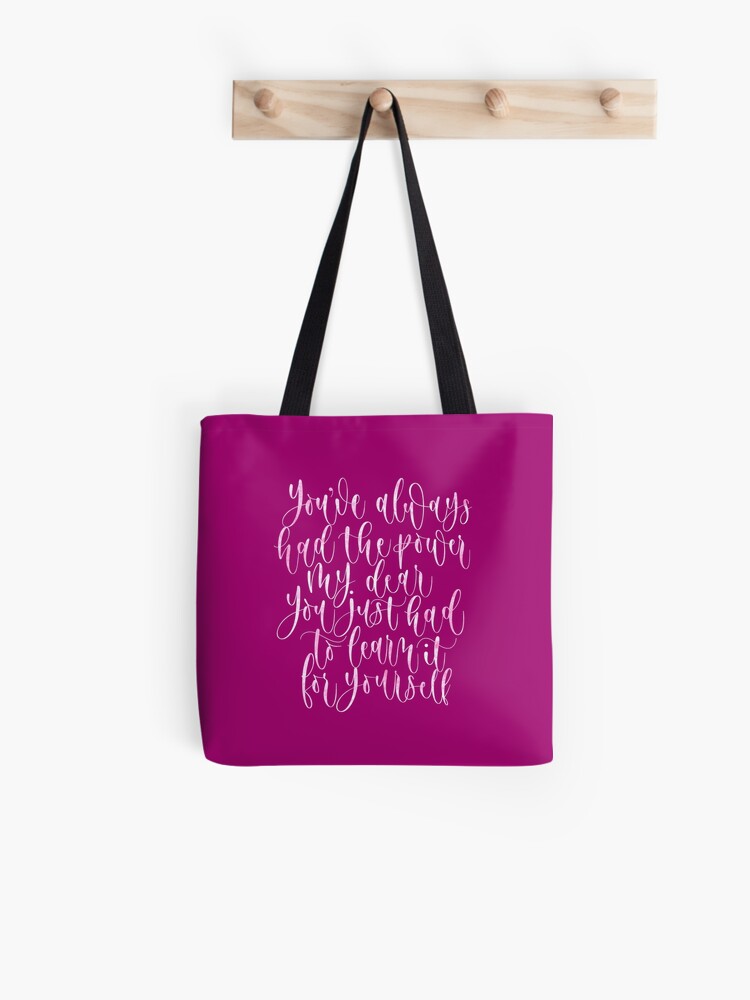 Wizard Of Oz Glinda Quote Tote Bag By Alwaysbookish Redbubble