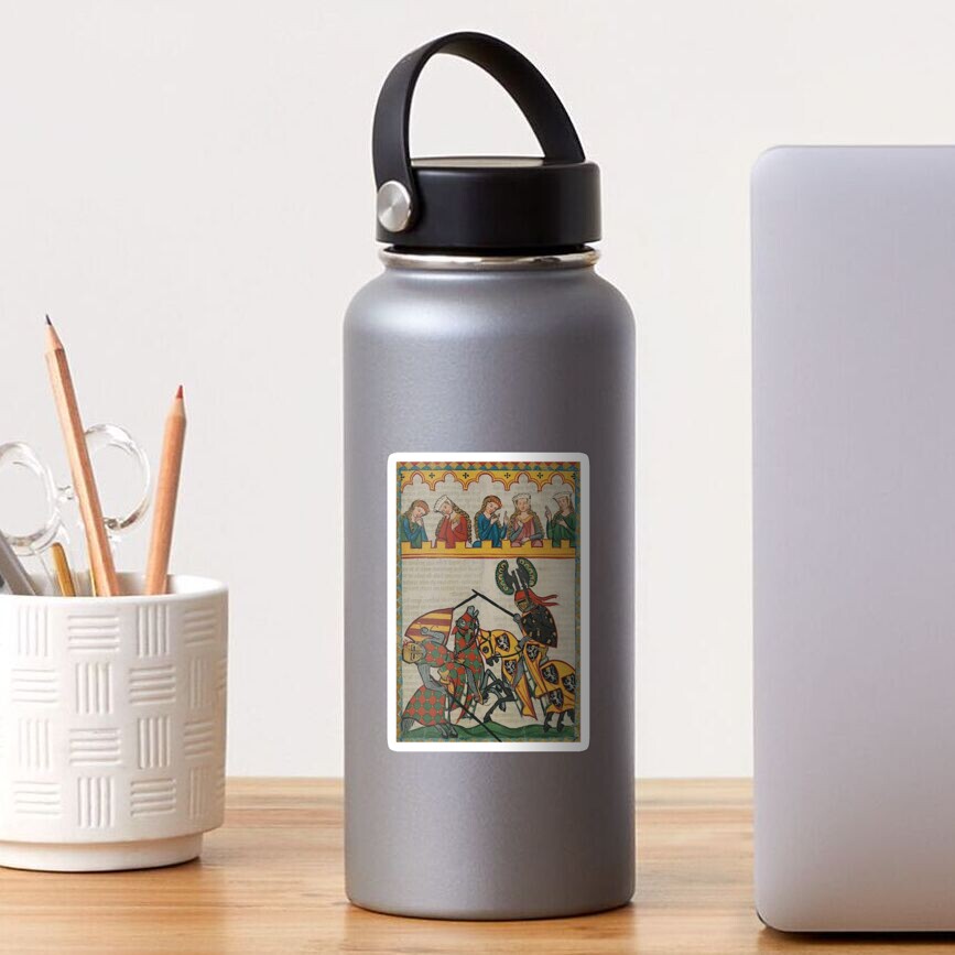 Medieval Tournament..Meister der Manessischen Liederhandschrift Sticker