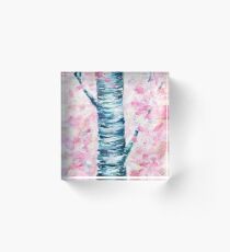 Flowering Birch Acrylic Block