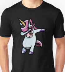 Abtupfendes Einhorn-T-Shirt Regenbogen-Gruppen-Party-Geschenk-Einhörner Unisex T-Shirt