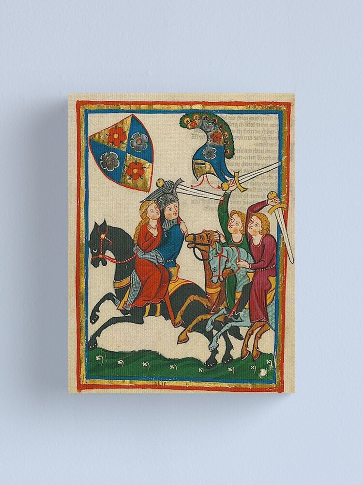 Alternate view of Frederick the Apprentice Knight abducts his lady Canvas Print