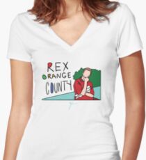 Rex orange county Women's Fitted V-Neck T-Shirt