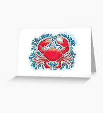 Red Crab Greeting Card