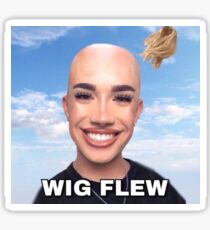 james charles, wig flew Sticker