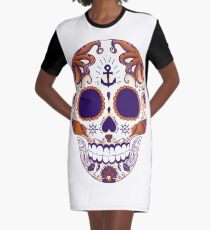 Sea skull colored Graphic T-Shirt Dress