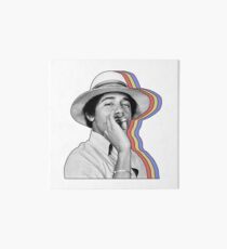 Smoking Barack Layered Art Board Print