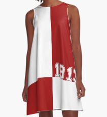 Der Crimson Block von HeavenNezCree A-Linien Kleid