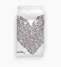 Keith Haring, Heart, People, Love Duvet Cover