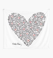 Keith Haring, Heart, People, Love Wall Tapestry