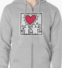 KEITH HARING DESIGN Zipped Hoodie