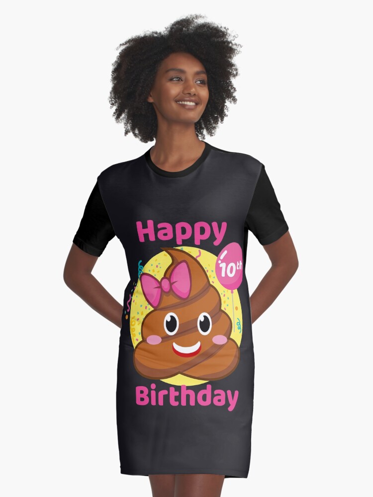 Poop Emoji Youth Fashion Tops Casual Short Sleeve Print T-Shirts for Boys and Girls