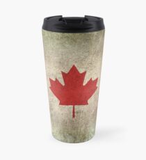 Taza de viaje Old and Worn Distressed Vintage Flag of Canada